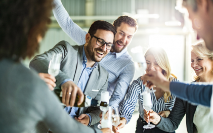 social drinking in an office environment